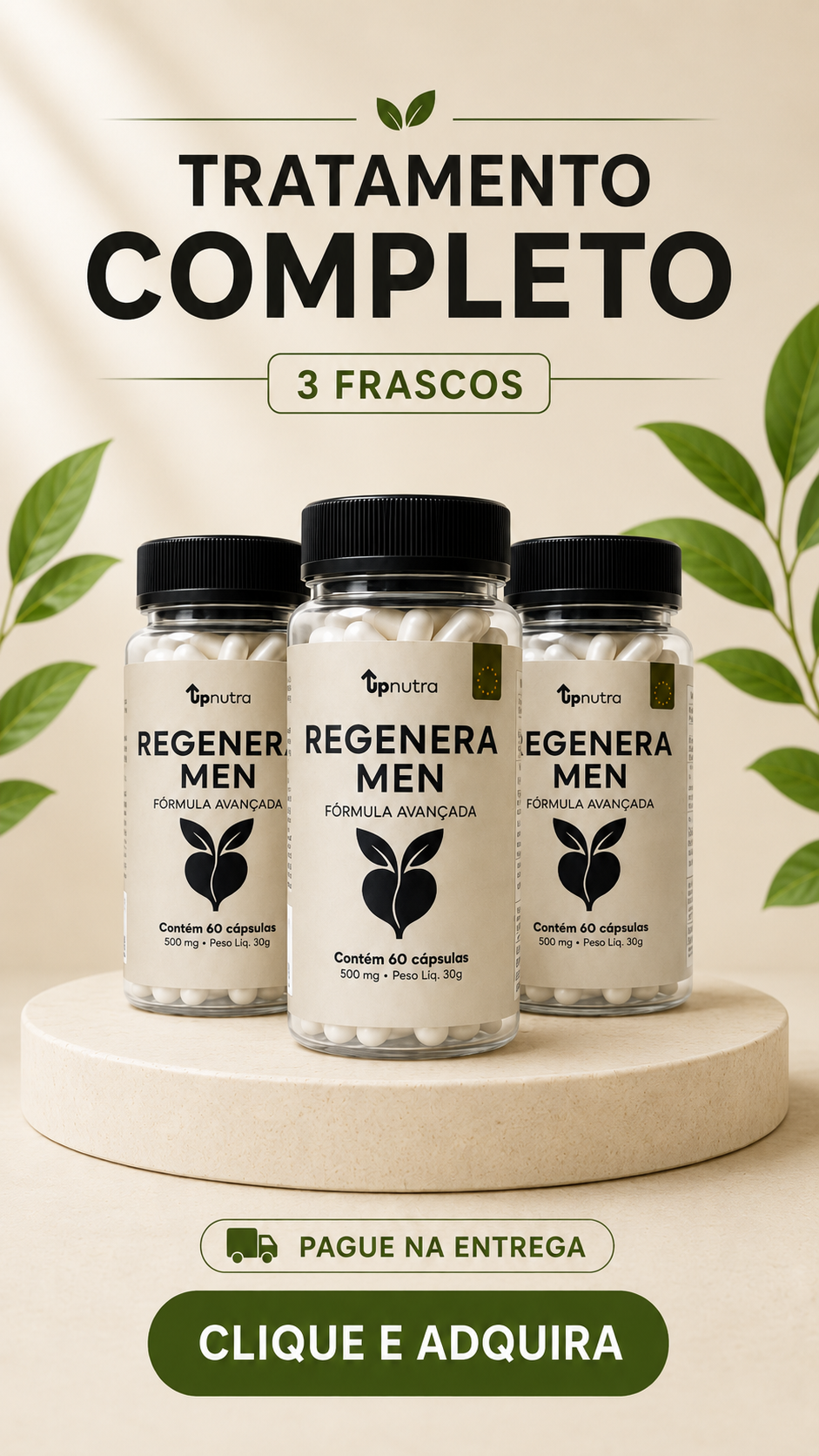 Kit Regenera Men com 3 frascos